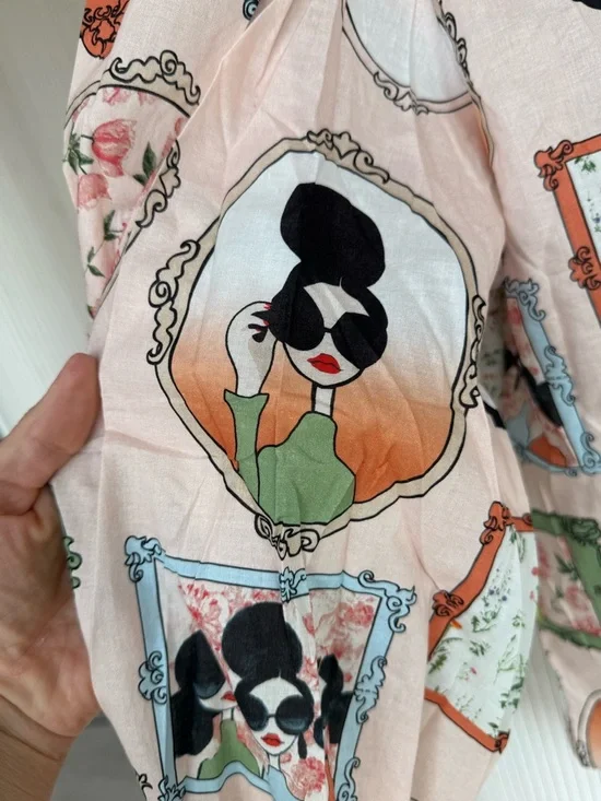 Alice+Olivia Mirror Mirror Stace Tiffie Drama Sleeve Blouse Size S HARD TO FIND - Picture 5 of 11